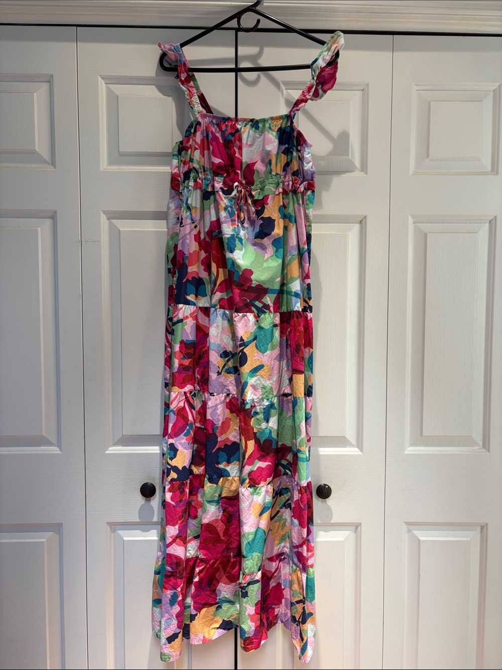 BB Dakota by Steve Madden Pink Green Multicolor Floral Maxi Dress